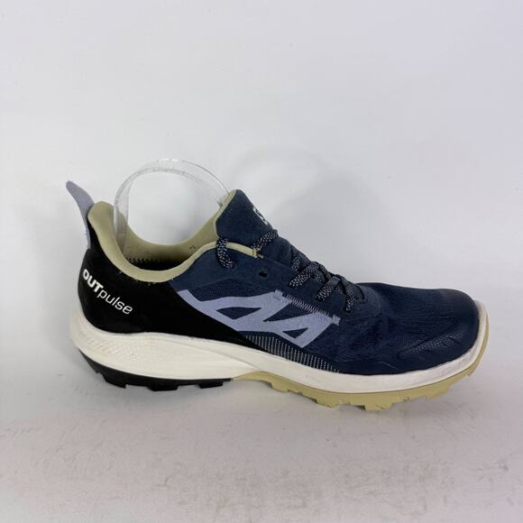 Salomon Outpulse GTX Hiking Trail Sneakers Womens 10 Blue Indigo Lace-Up Low Top - Picture 3 of 10